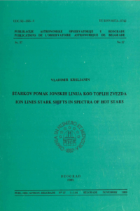 PDF - Владимир Кршљанин - Штарков помак јонских линија код топлих звезда